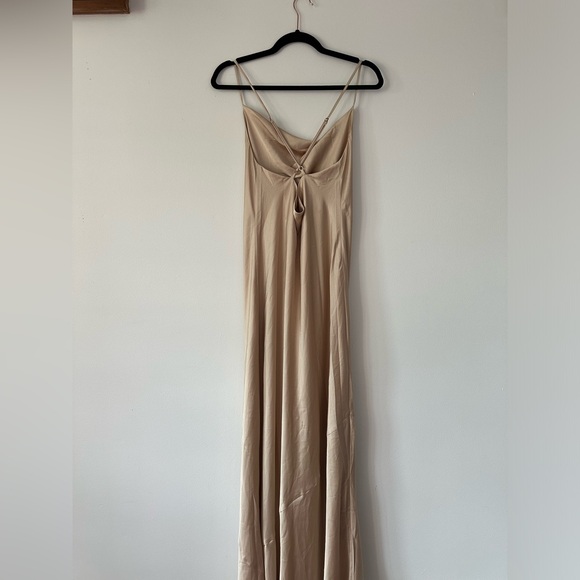 NWOT Show me your Mumu- Tuscany Maxi Slip Dress- Champagne Luxe Satin - Picture 15 of 16